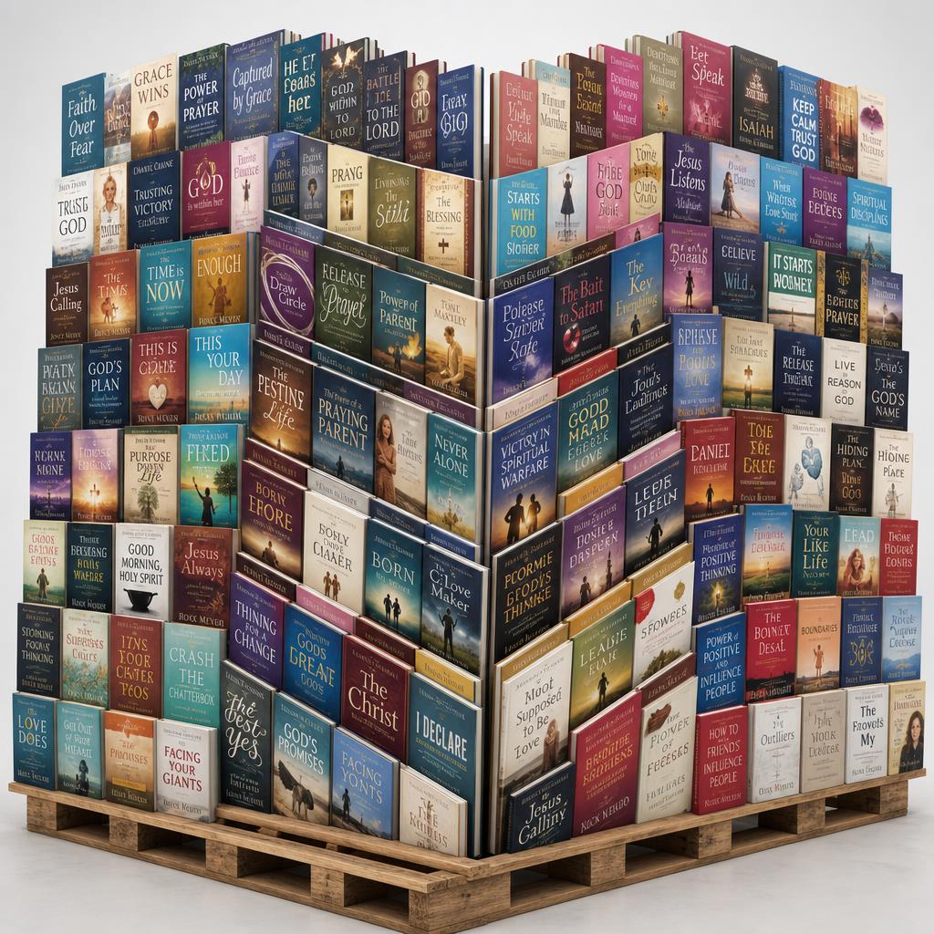 A wall of books ready to be discovered